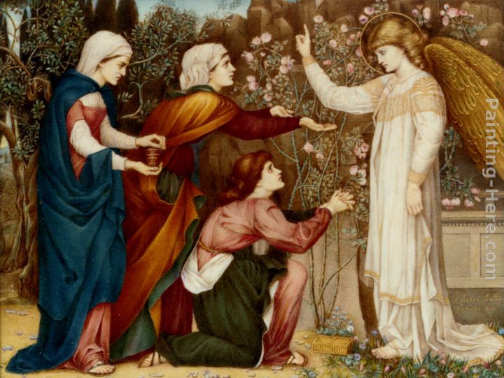 Why seek ye the living among the dread St Luke, Chapter XIV, verse 5 painting - John Roddam Spencer Stanhope Why seek ye the living among the dread St Luke, Chapter XIV, verse 5 art painting